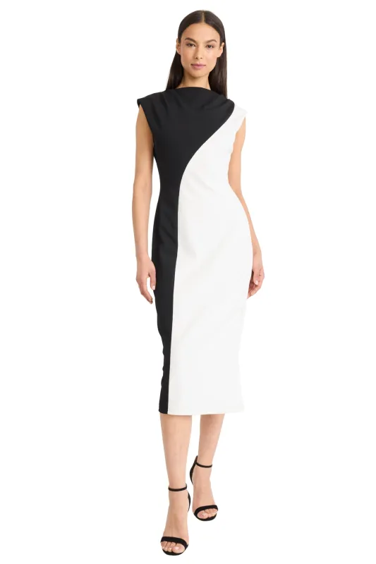 Julieta Colorblock Midi Sheath made by Donna Morgan