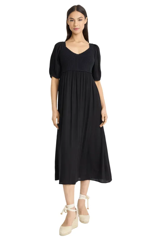 Edward V-Neck Midi Dress sold by Maggy London