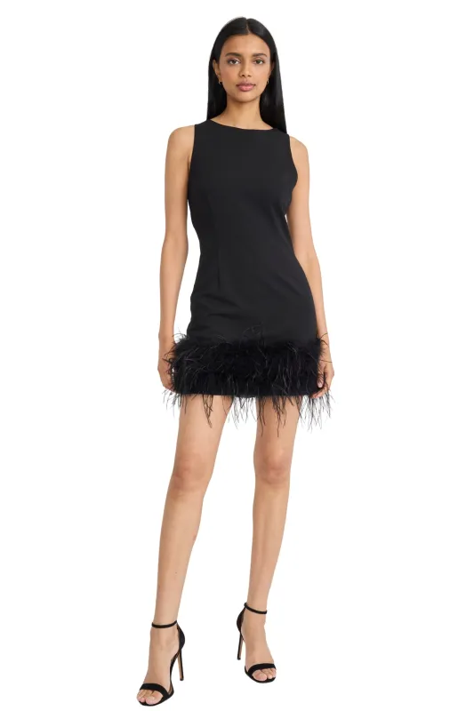 Phaedra Sleeveless Feather Mini sold by Maggy London