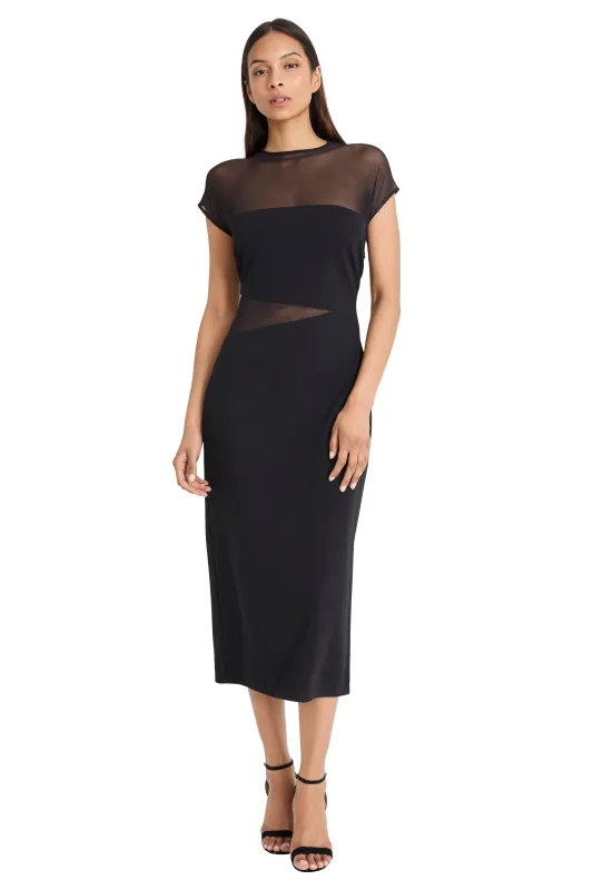 Oaklynn Midi Sheath Illusion Dress made by Donna Morgan