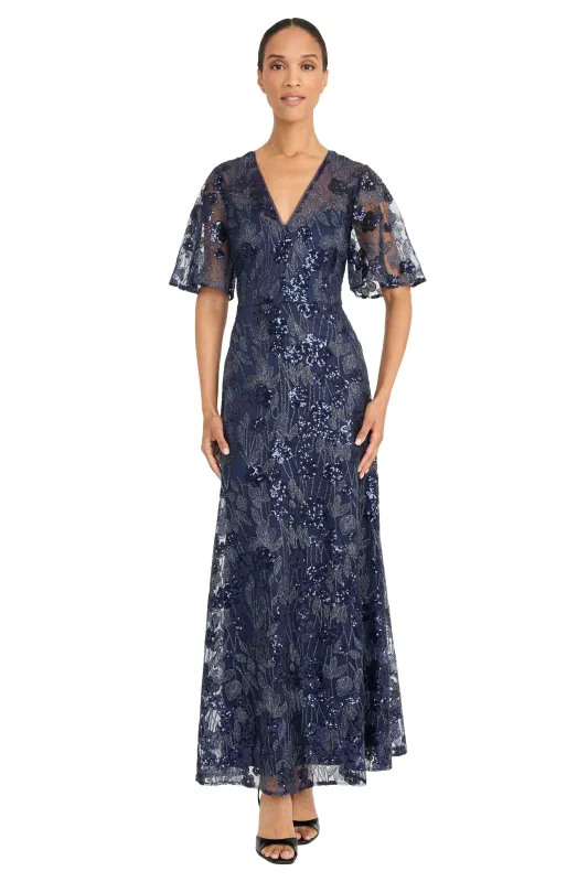 Taissa Embroidered Sequin Lace Gown sold by Maggy London