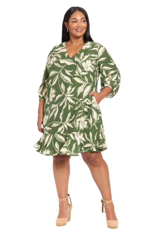 Everleigh in Dot Leaf sold by Maggy London