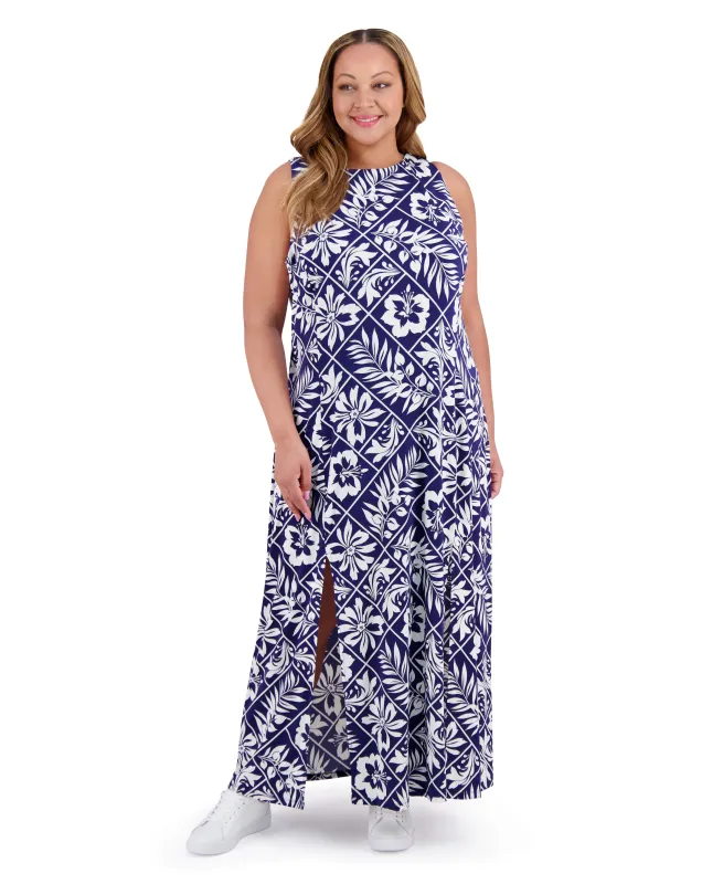 Alani in Tropic Tiles Maxi A-Line Dress - FINAL SALE sold by Maggy London