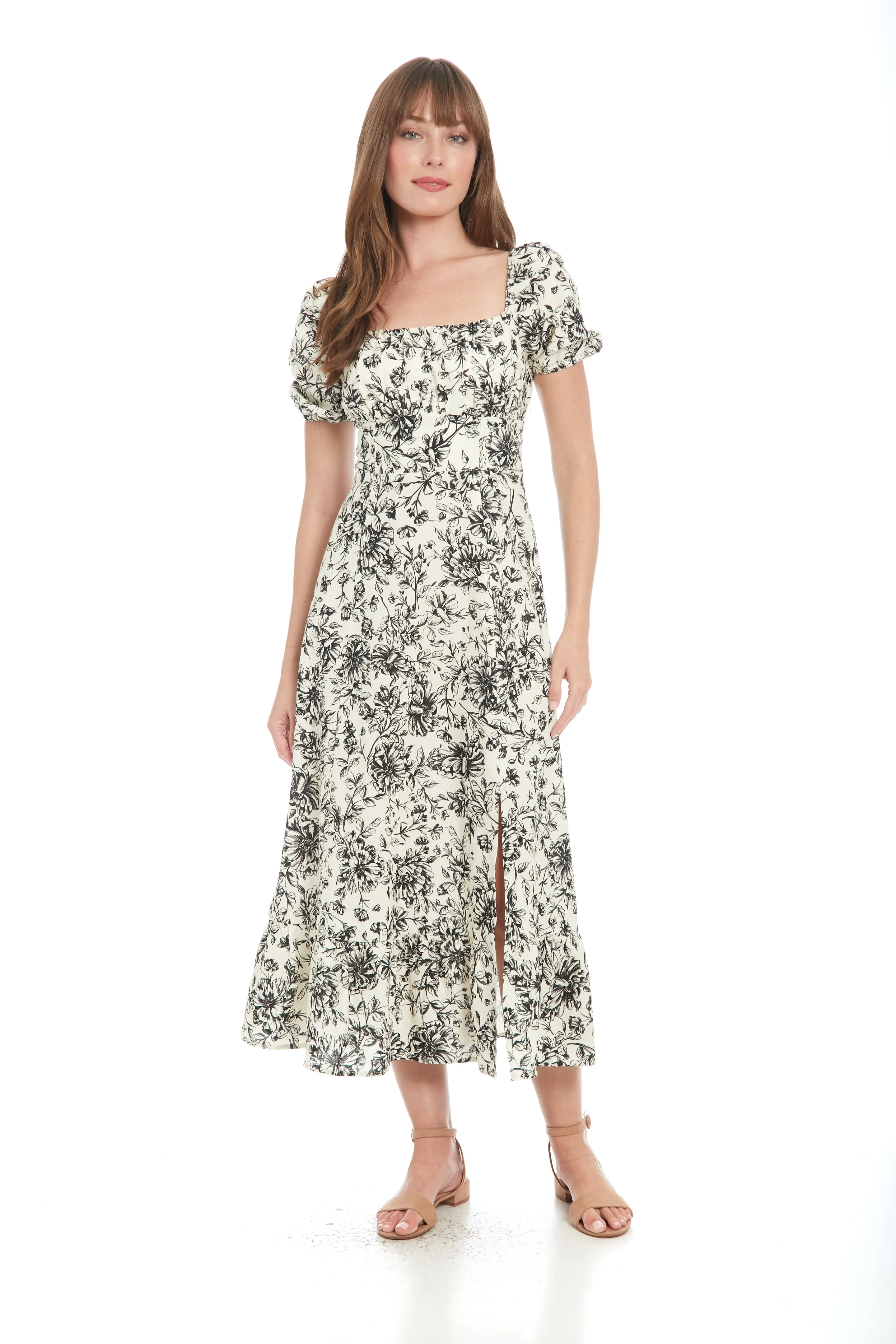 Kristin Midi in Floral Toile sold by Maggy London product image thumbnail 3