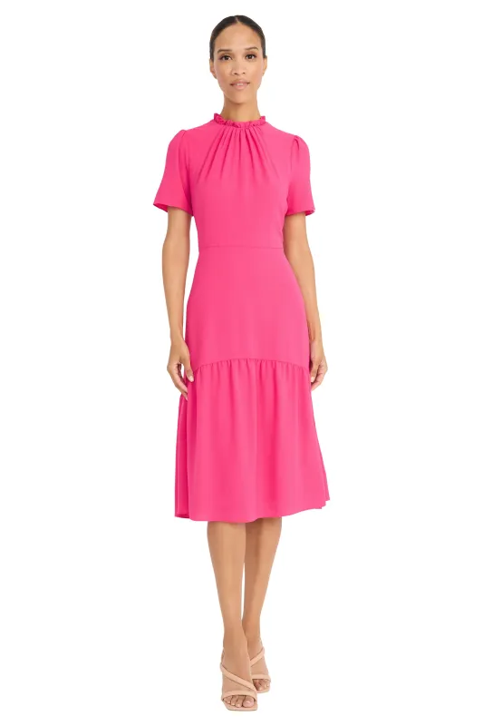 Lorraine in Solid Below the Knee A-Line Dress sold by Maggy London