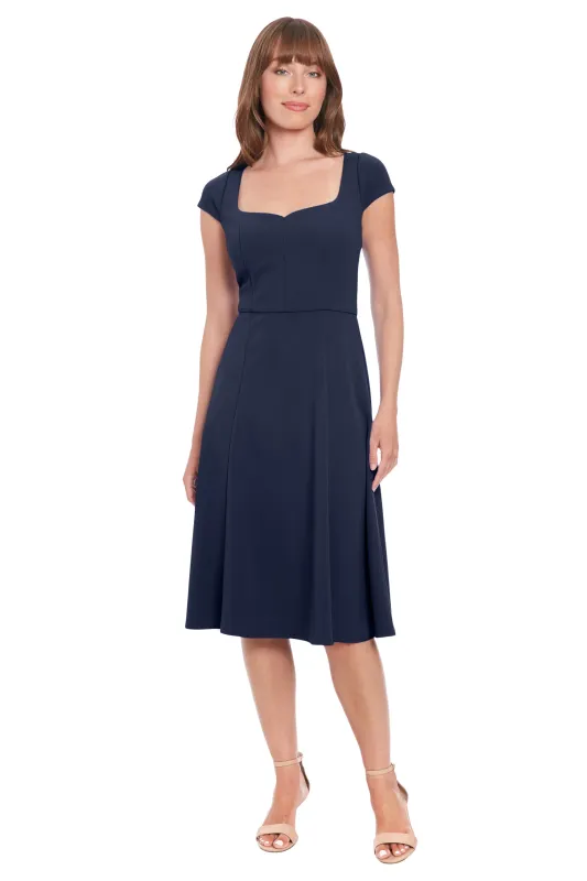 Lisa Sweetheart Neck Cap Sleeve Midi Dress sold by Maggy London