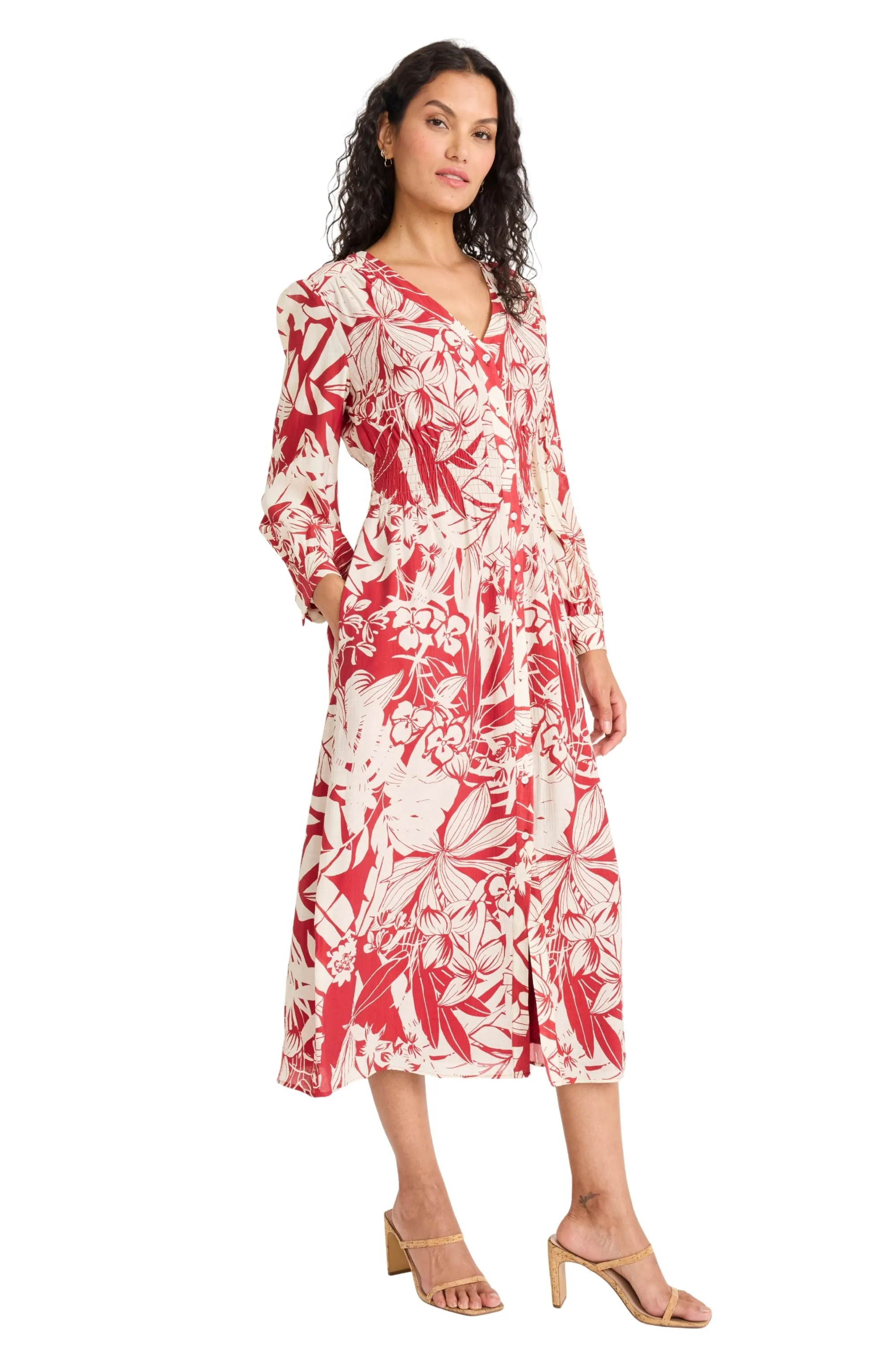 Vivianne Button Front Midi Dress sold by Maggy London product image thumbnail 2