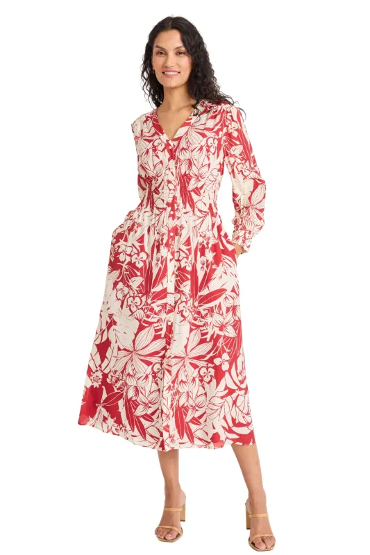 Vivianne Button Front Midi Dress sold by Maggy London