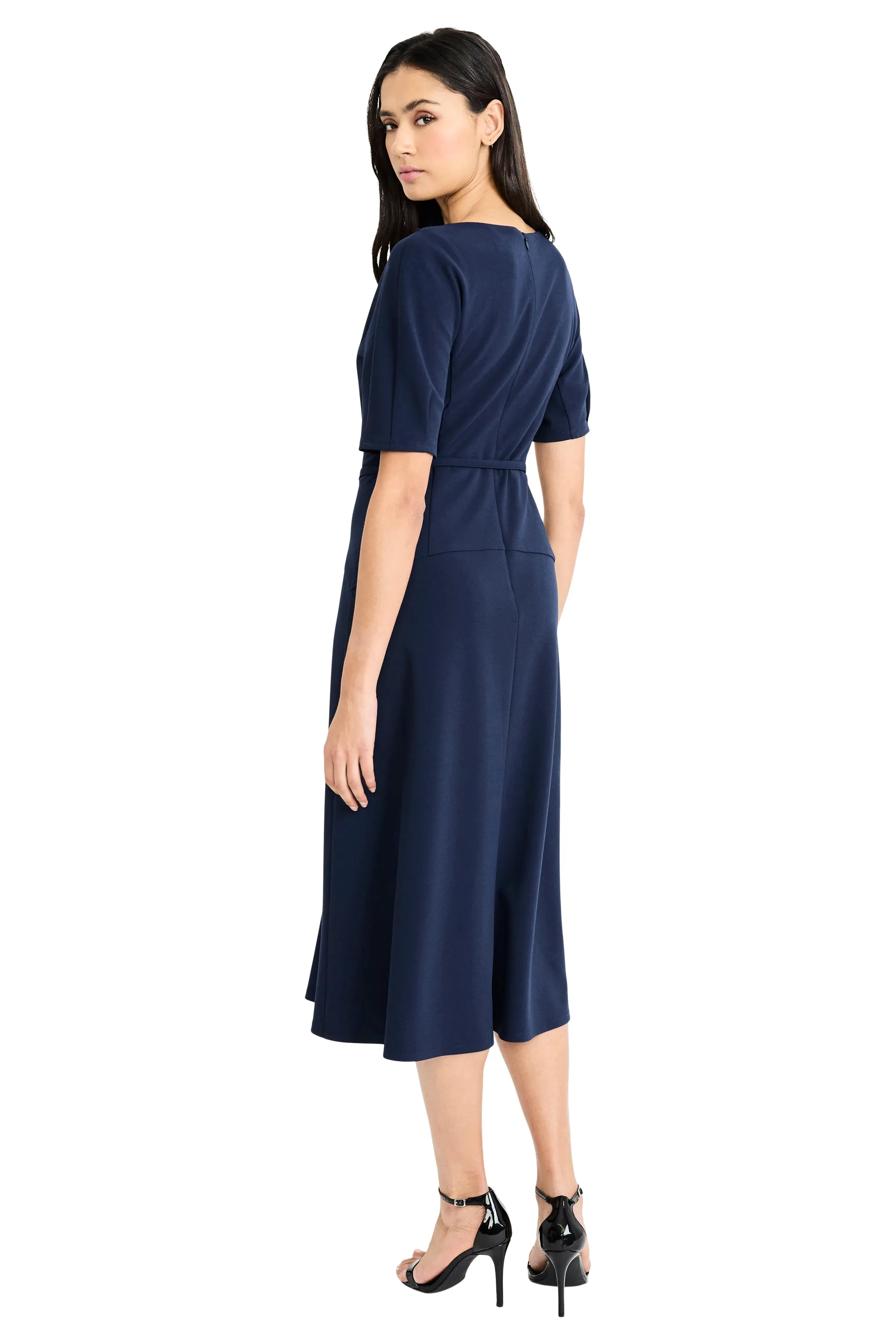 Nathalia Belted V-Neck Midi Dress sold by Maggy London product image thumbnail 3
