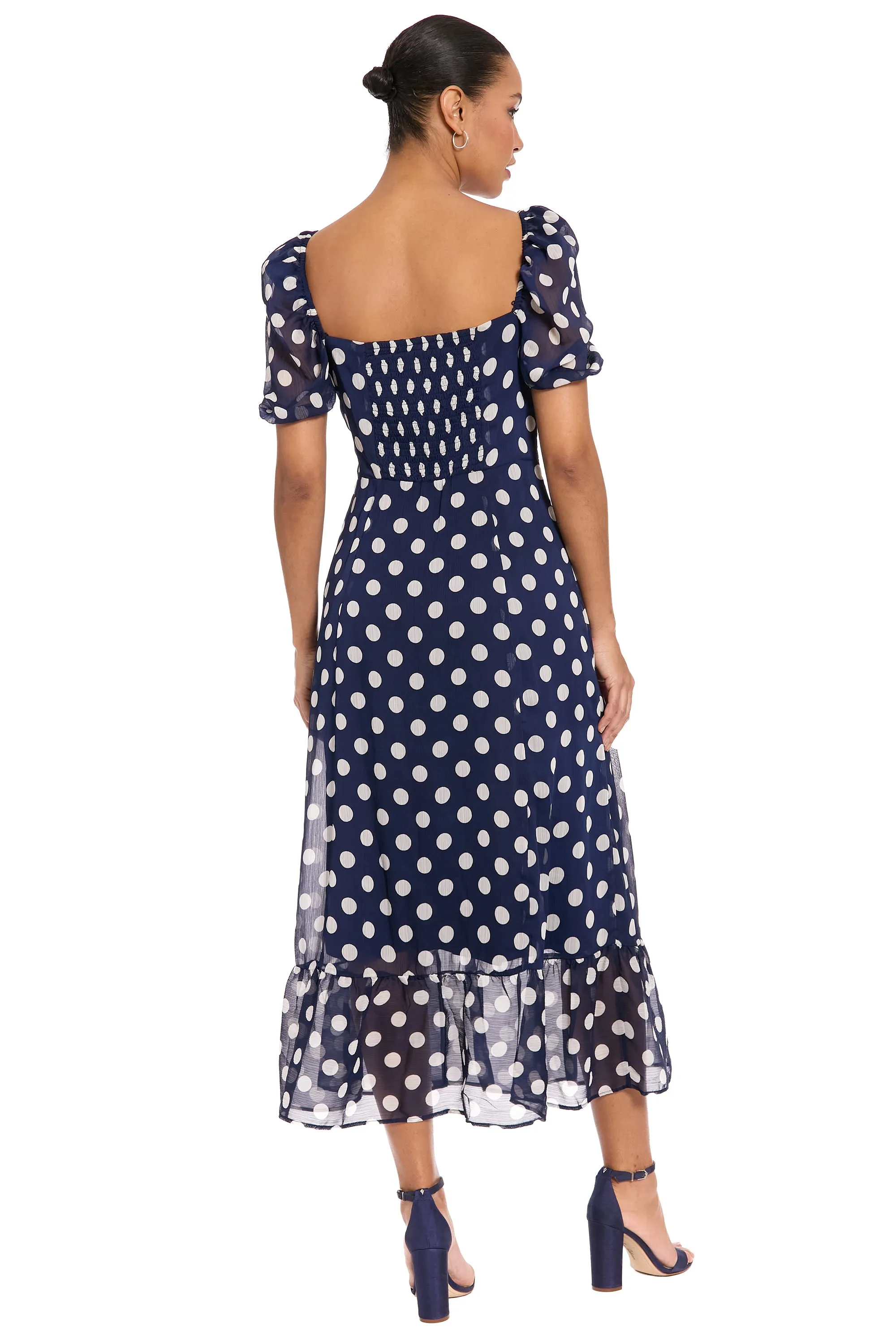 Kristin Puff Sleeve Midi in Chiffon sold by Maggy London product image thumbnail 2