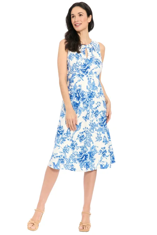 Jordyn Keyhole Midi in Nature's Eyelet made by Maggy London
