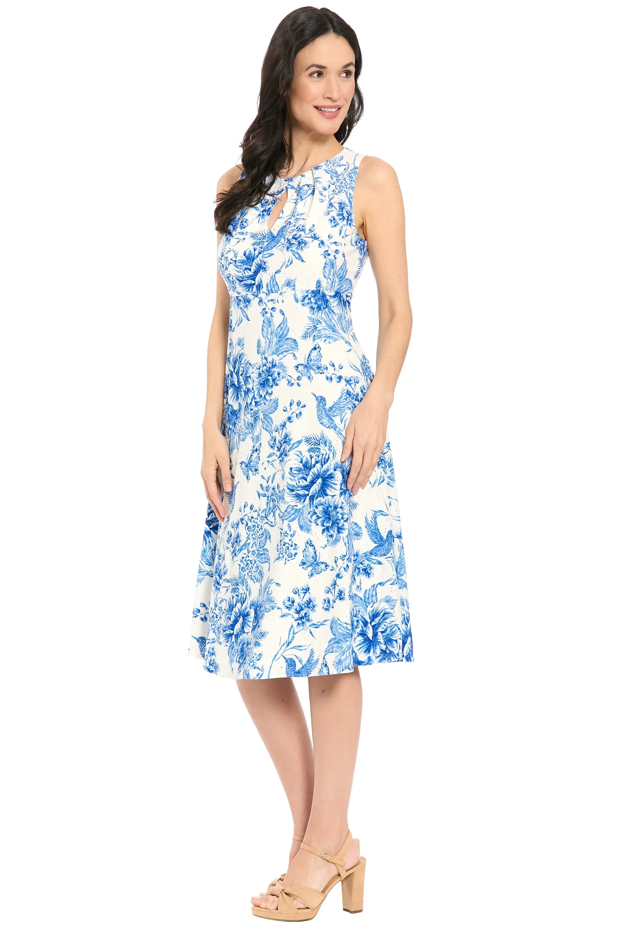 Jordyn Keyhole Midi in Nature's Eyelet sold by Maggy London product image thumbnail 4