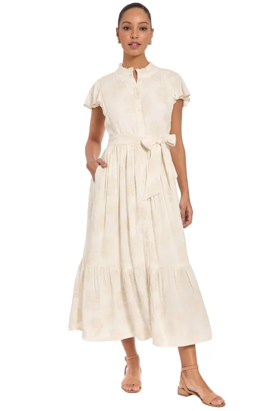 Debby Ruffle Neck Maxi Shirtdress made by Maggy London