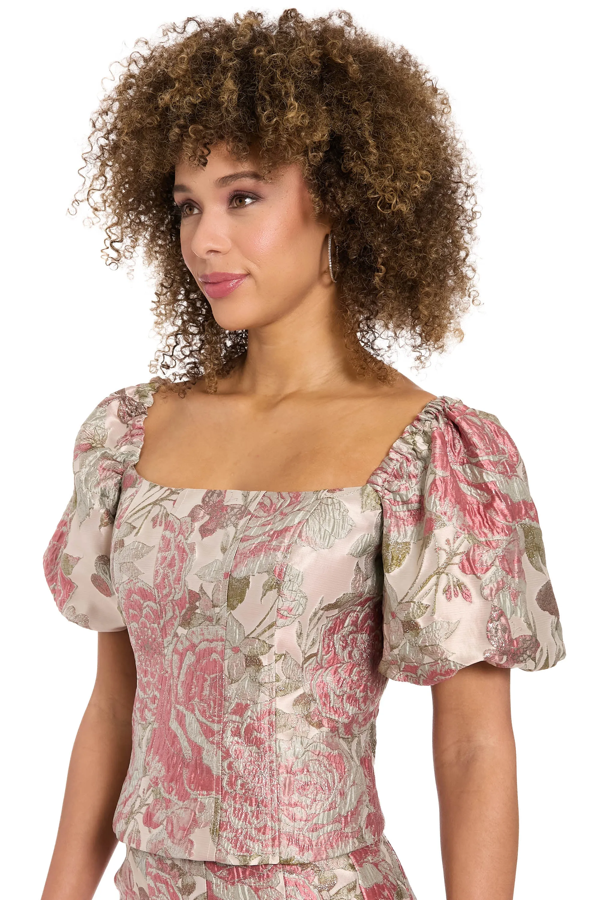 Robinson Bubble Sleeve Bustier Top sold by Maggy London product image thumbnail 4