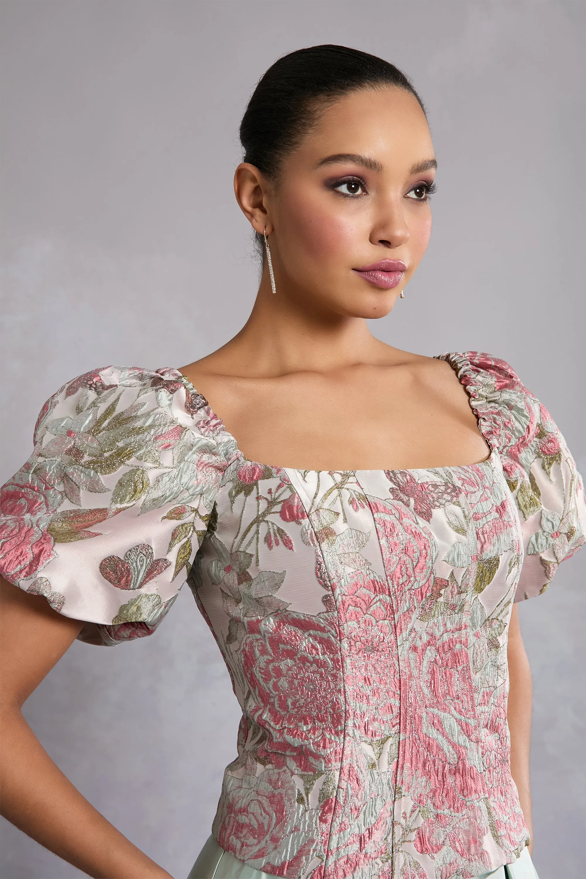 Robinson Bubble Sleeve Bustier Top sold by Maggy London product image thumbnail 2
