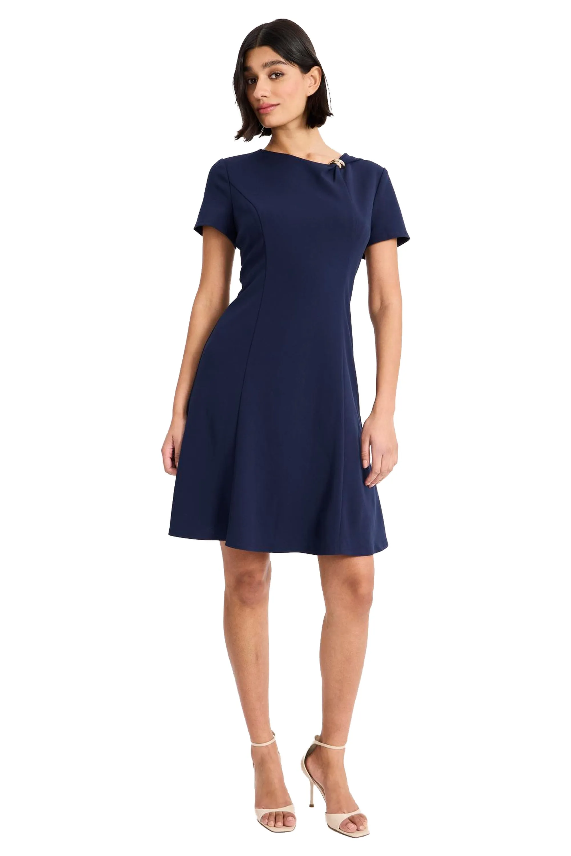 Elisa Short Sleeve Garment Detail Mini sold by Maggy London product image thumbnail 4