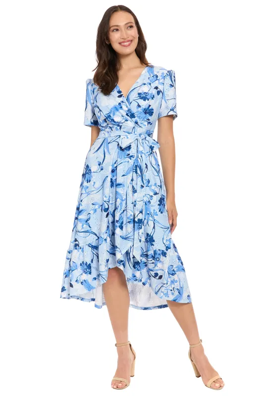 Danixa High Low Ruffle Dress in Enchanted Petals made by London Times