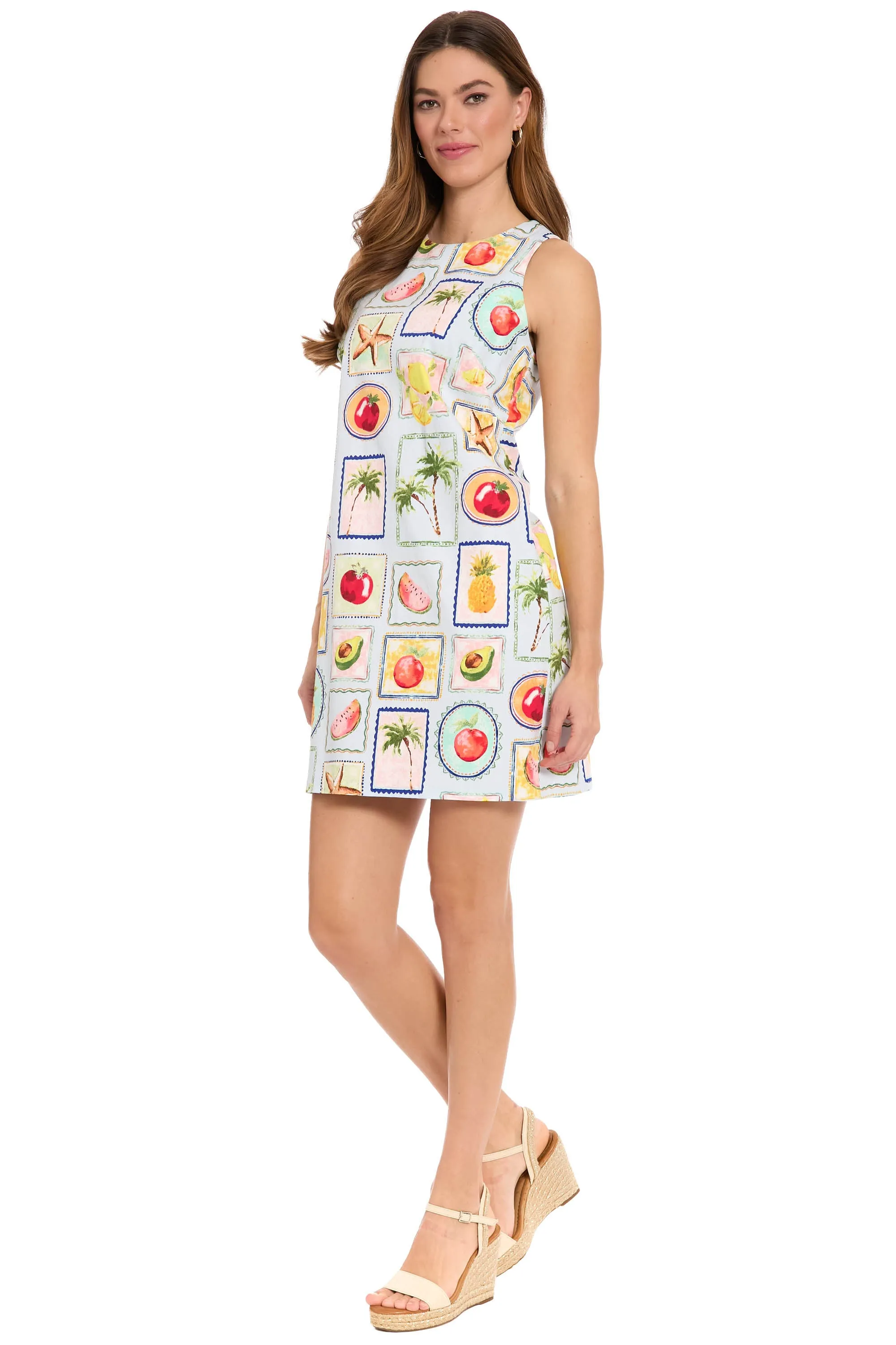 Dottie Cotton Shift Dress in Fruitopia sold by Maggy London product image thumbnail 2