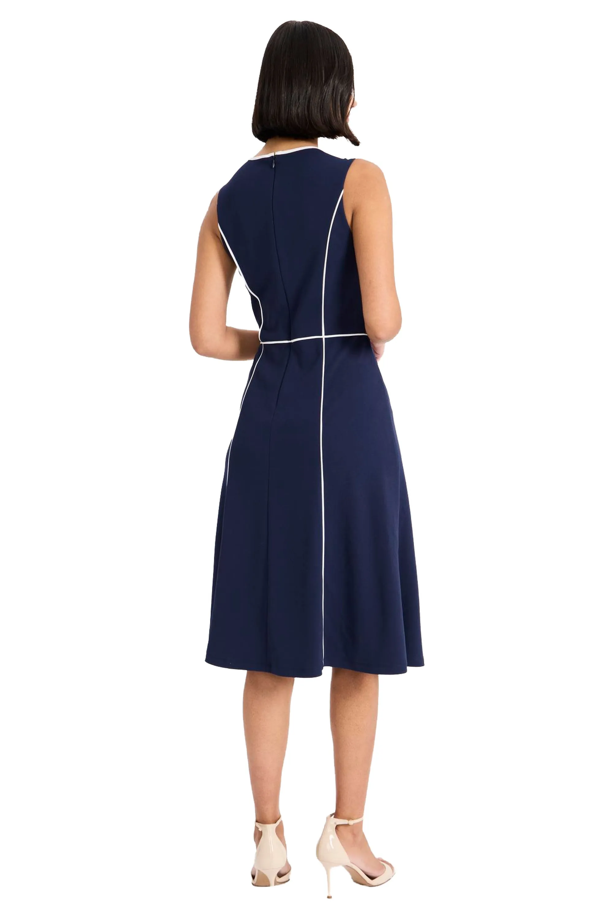 Denyce Contrast Pipe Fit & Flare Dress sold by Maggy London product image thumbnail 3