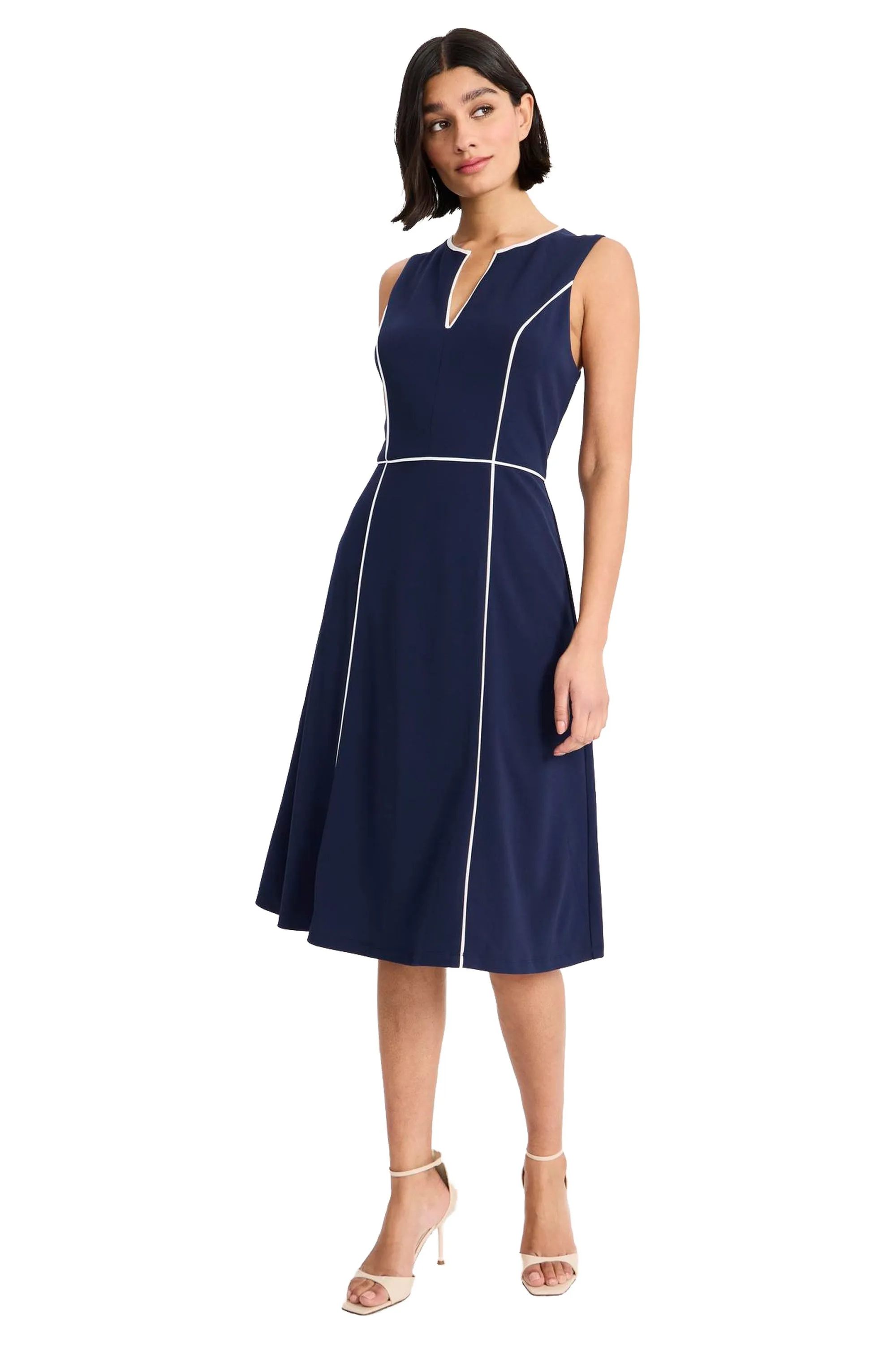 Denyce Contrast Pipe Fit & Flare Dress sold by Maggy London product image thumbnail 2