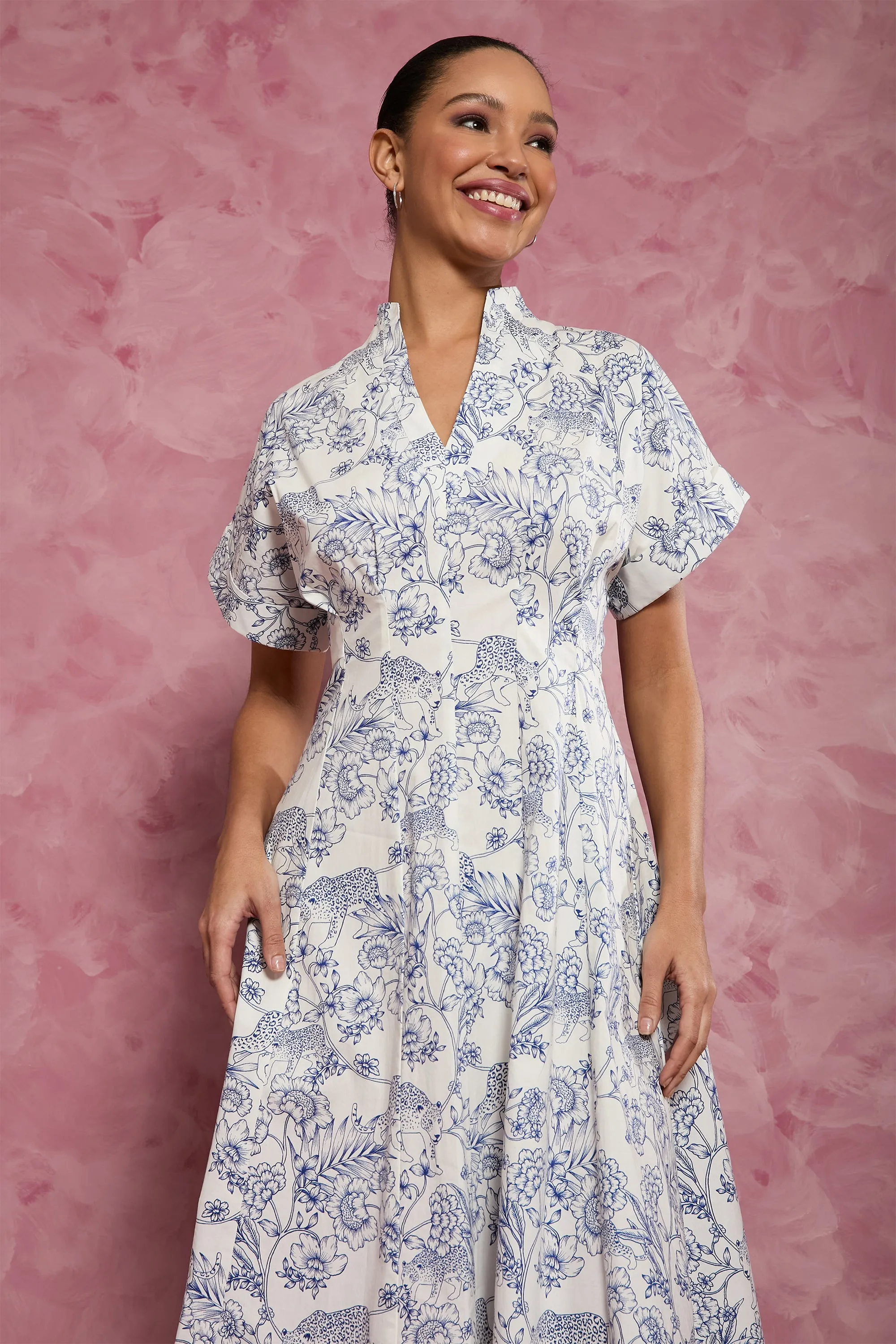Ysabela Short Sleeve Pleated Fit Midi sold by Maggy London product image thumbnail 2