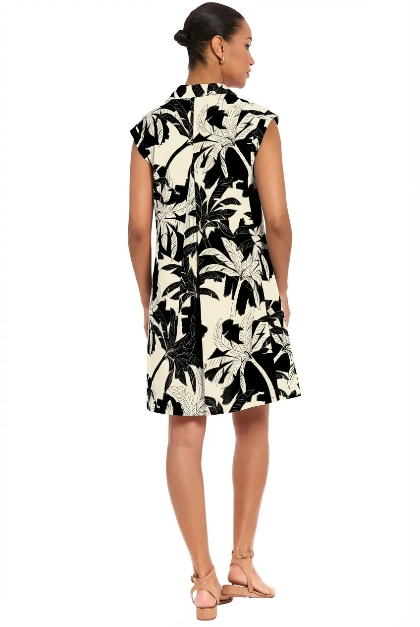Tessa Collared Sleeveless Linen Dress sold by Maggy London product image thumbnail 4