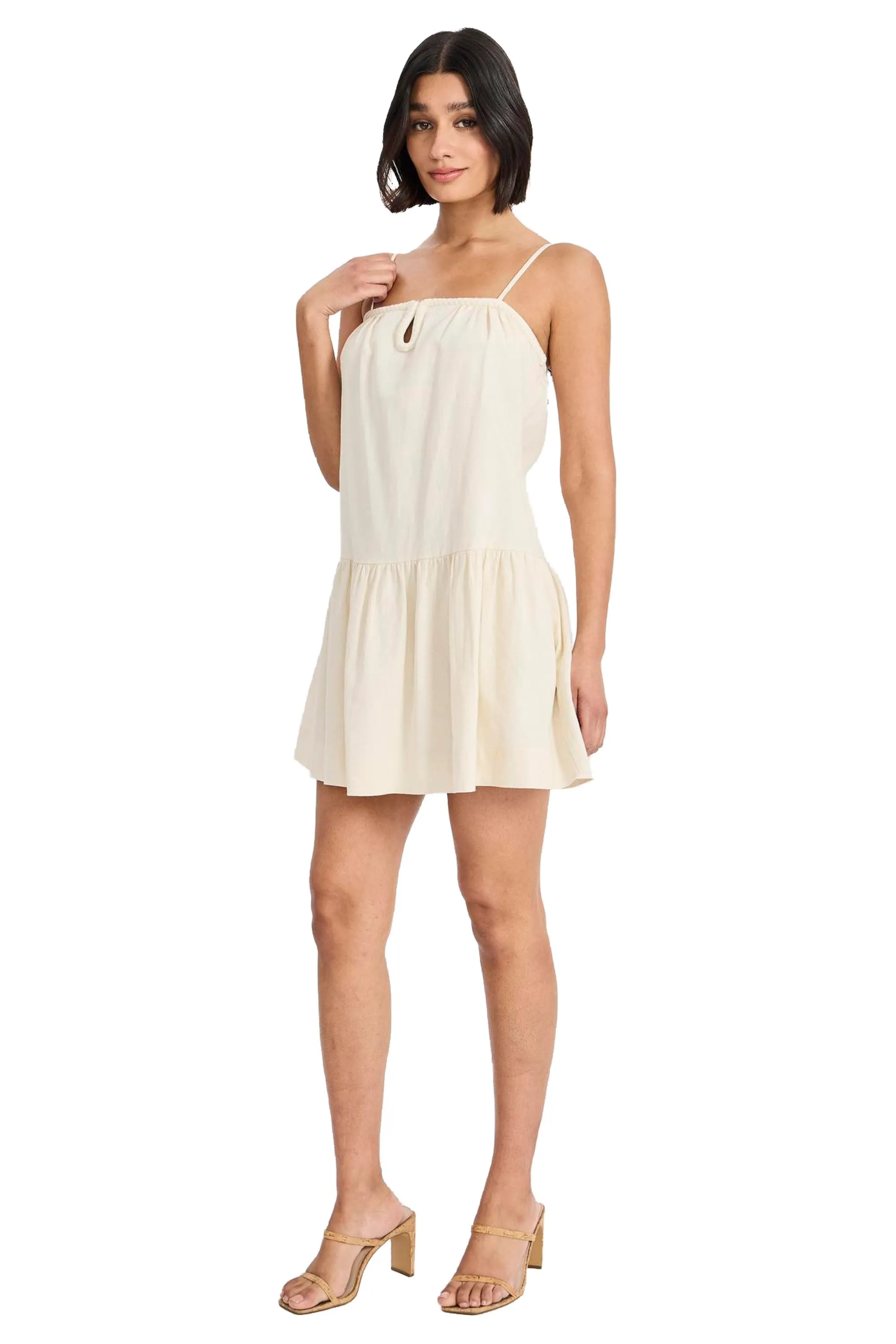 Clint Tiered Keyhole Neck Mini Dress sold by Maggy London product image thumbnail 4