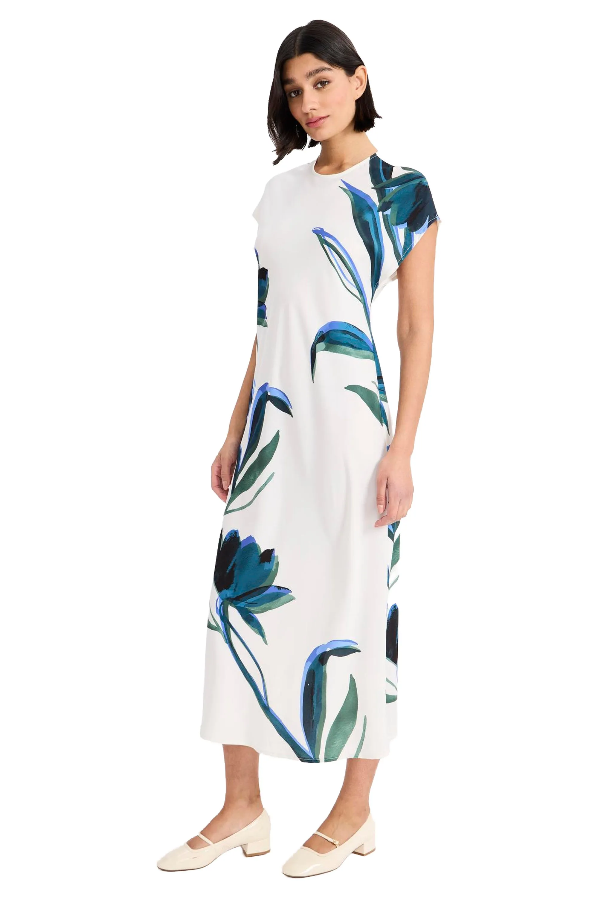 Sable Cap Sleeve Midi in Lotus Vine sold by Maggy London product image thumbnail 2