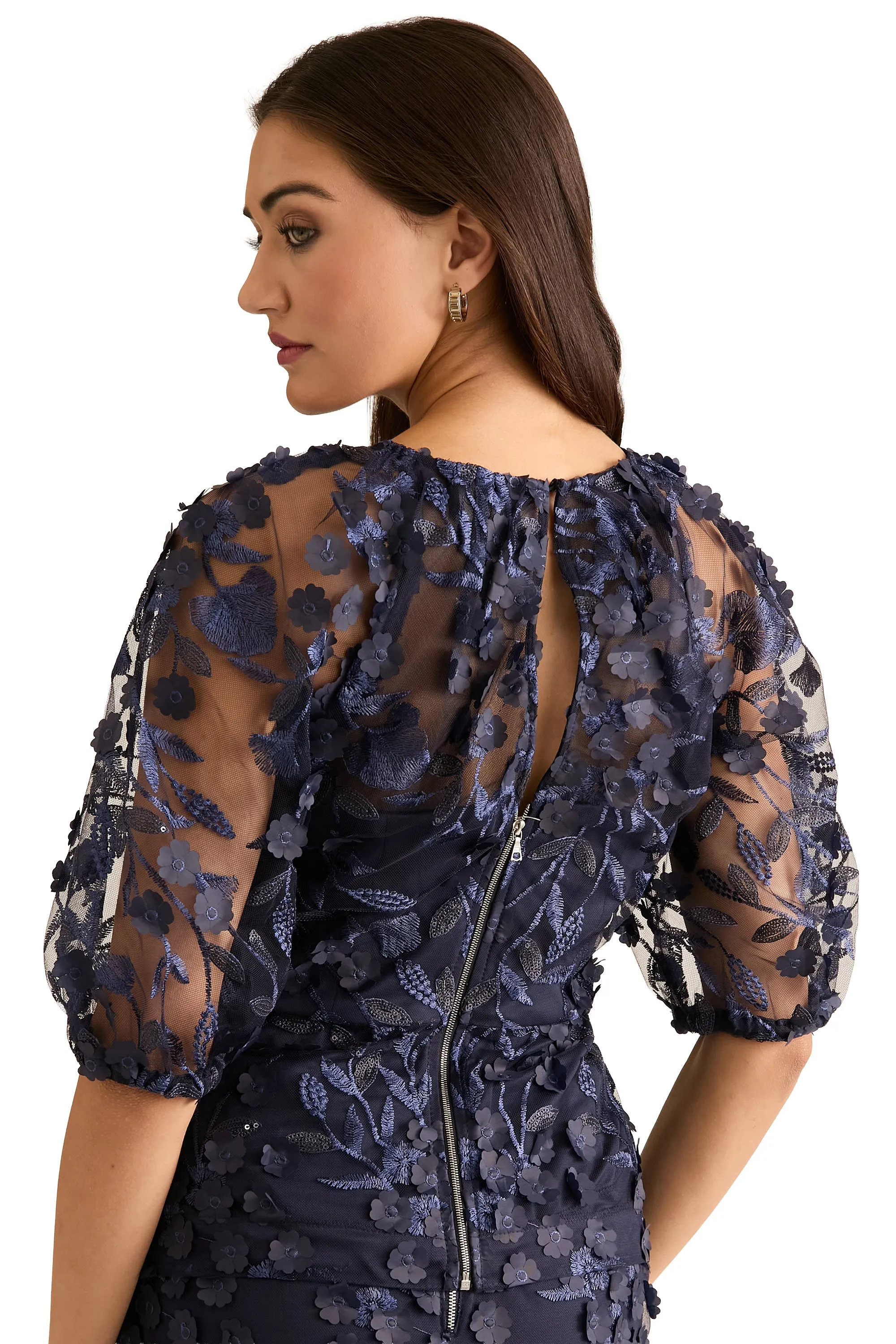 Marigold Textured 3D Embroidered Puff Top sold by Maggy London product image thumbnail 2