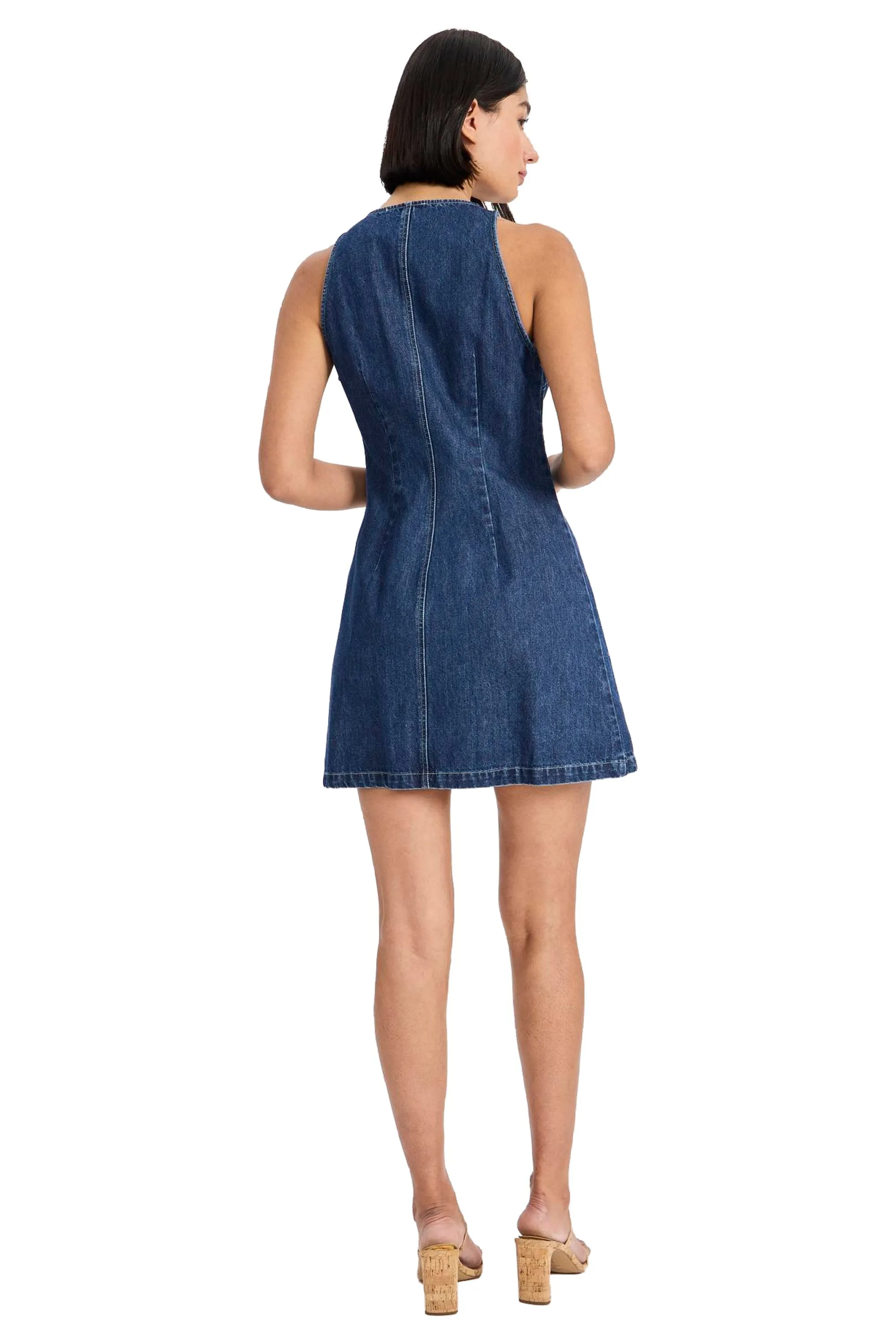 Alan Denim Button Front Mini Dress sold by Maggy London product image thumbnail 4