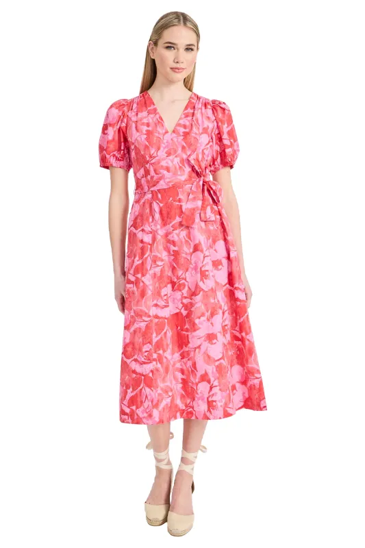 Charley Cotton Puff Sleeve Midi made by Maggy London