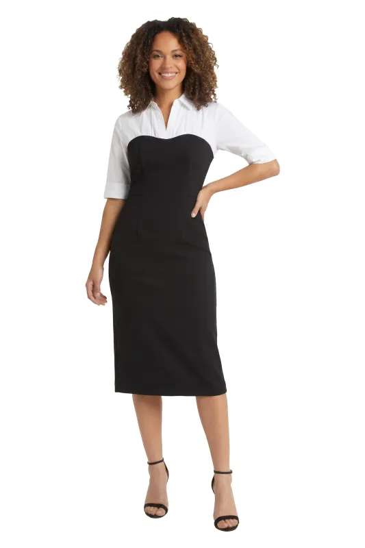 Tresha Petite Short Sleeve Twofer Sheath made by London Times
