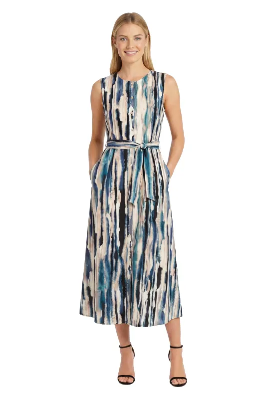 Denny Button Front Midi made by Maggy London