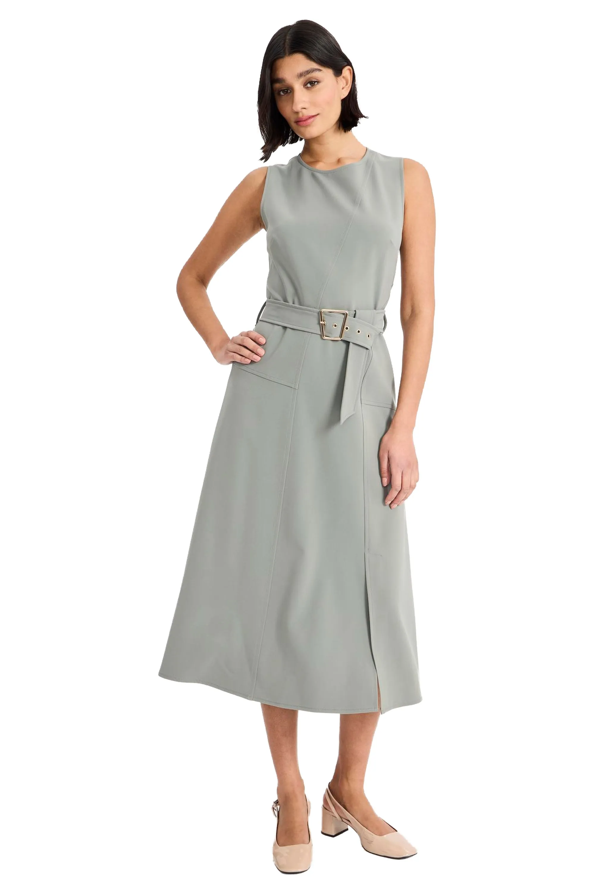 Orion Flare Midi with Belt sold by Maggy London
