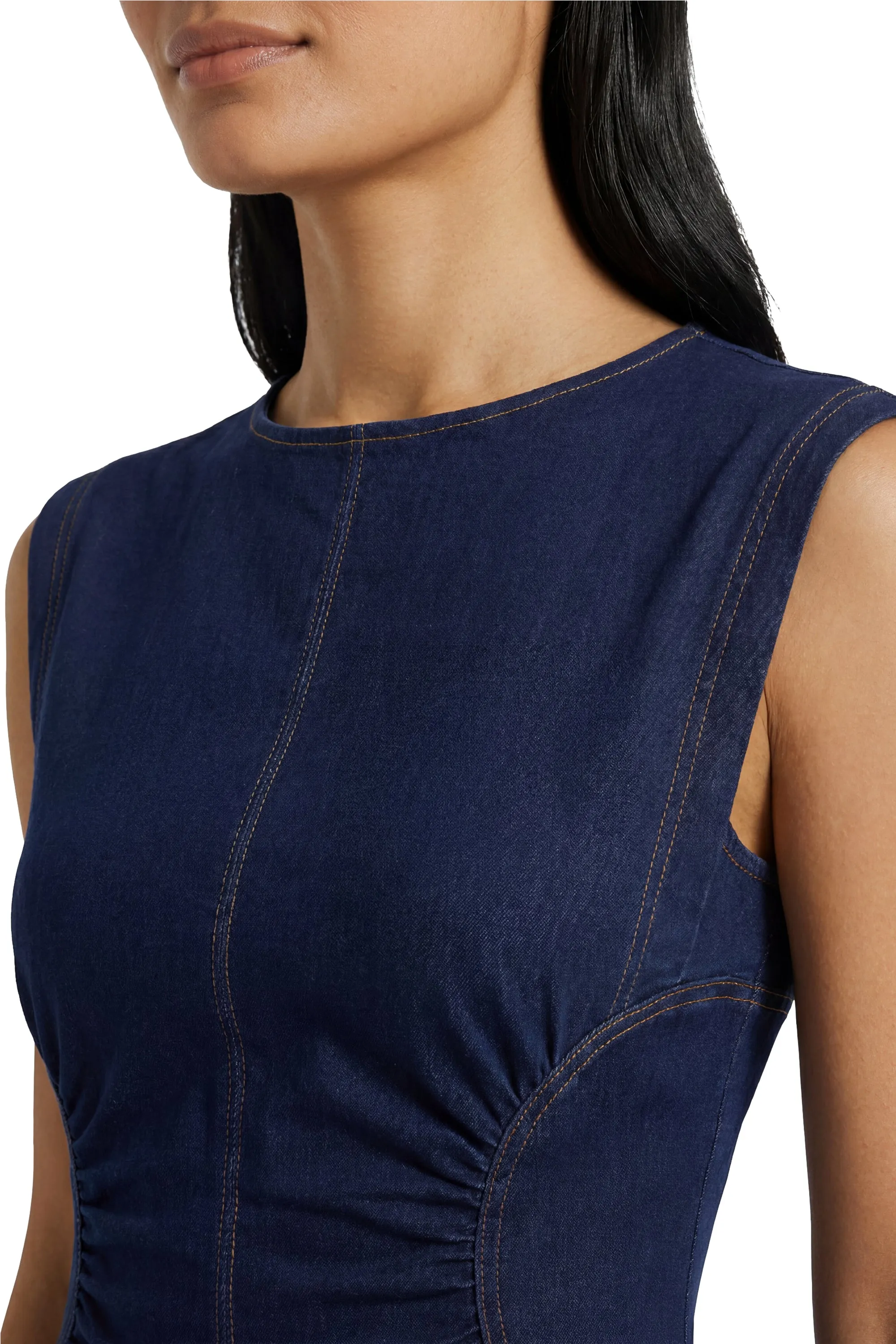 Kimora in Cotton Dark Wash Denim sold by Maggy London product image thumbnail 3