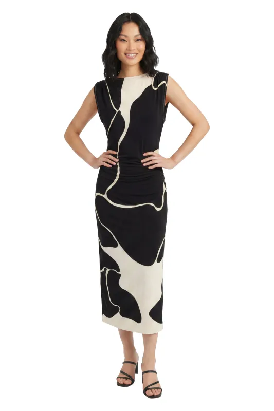 Leonor Midi Sheath Dress in Matte Jersey made by Donna Morgan