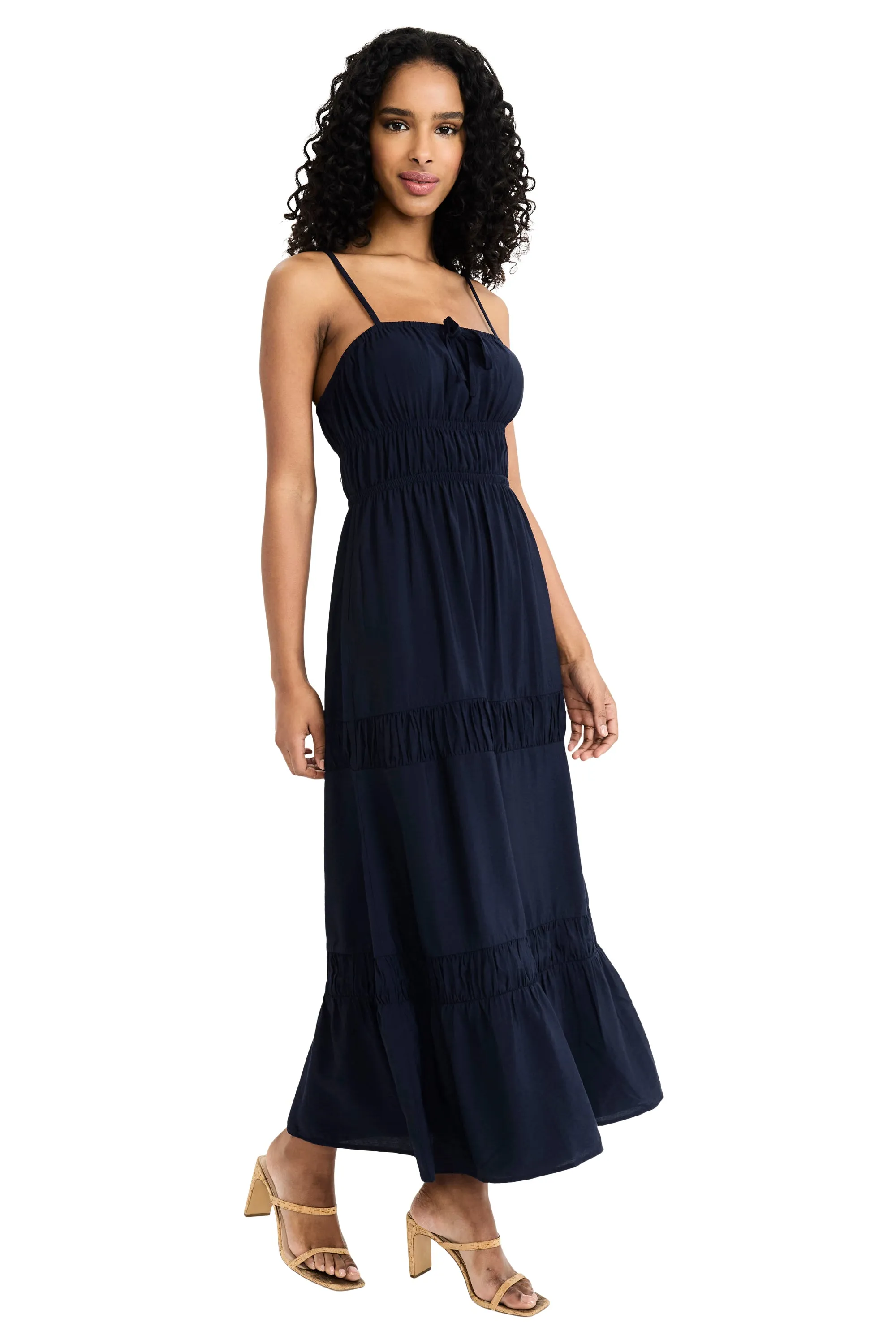 Graham Sleeveless Tiered Midi with Neck Tie sold by Maggy London product image thumbnail 2