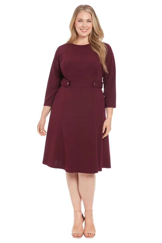 Saie A-line Midi Dress made by London Times