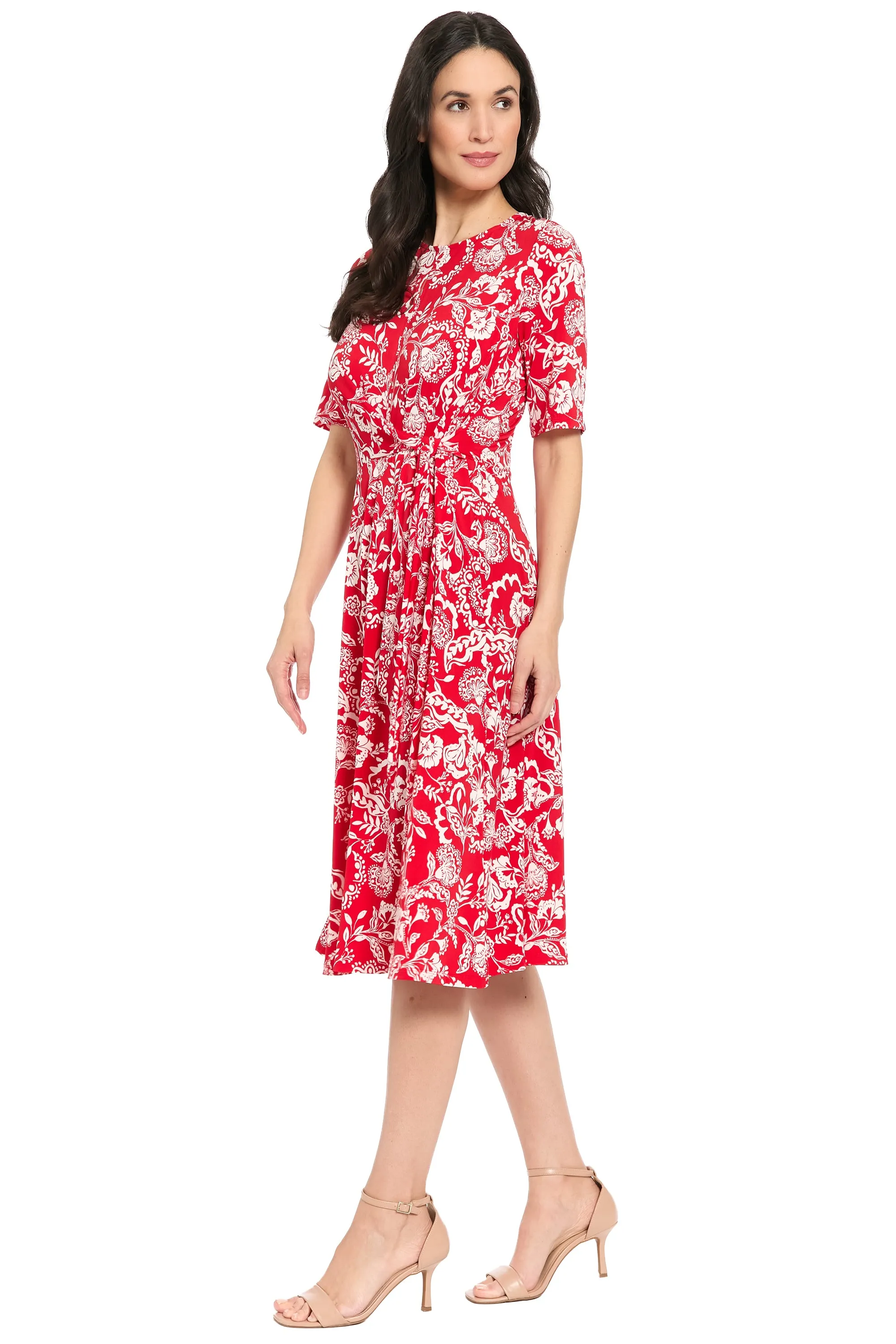 Revel Elbow Sleeve Midi in Graphic Provencal sold by Maggy London product image thumbnail 2
