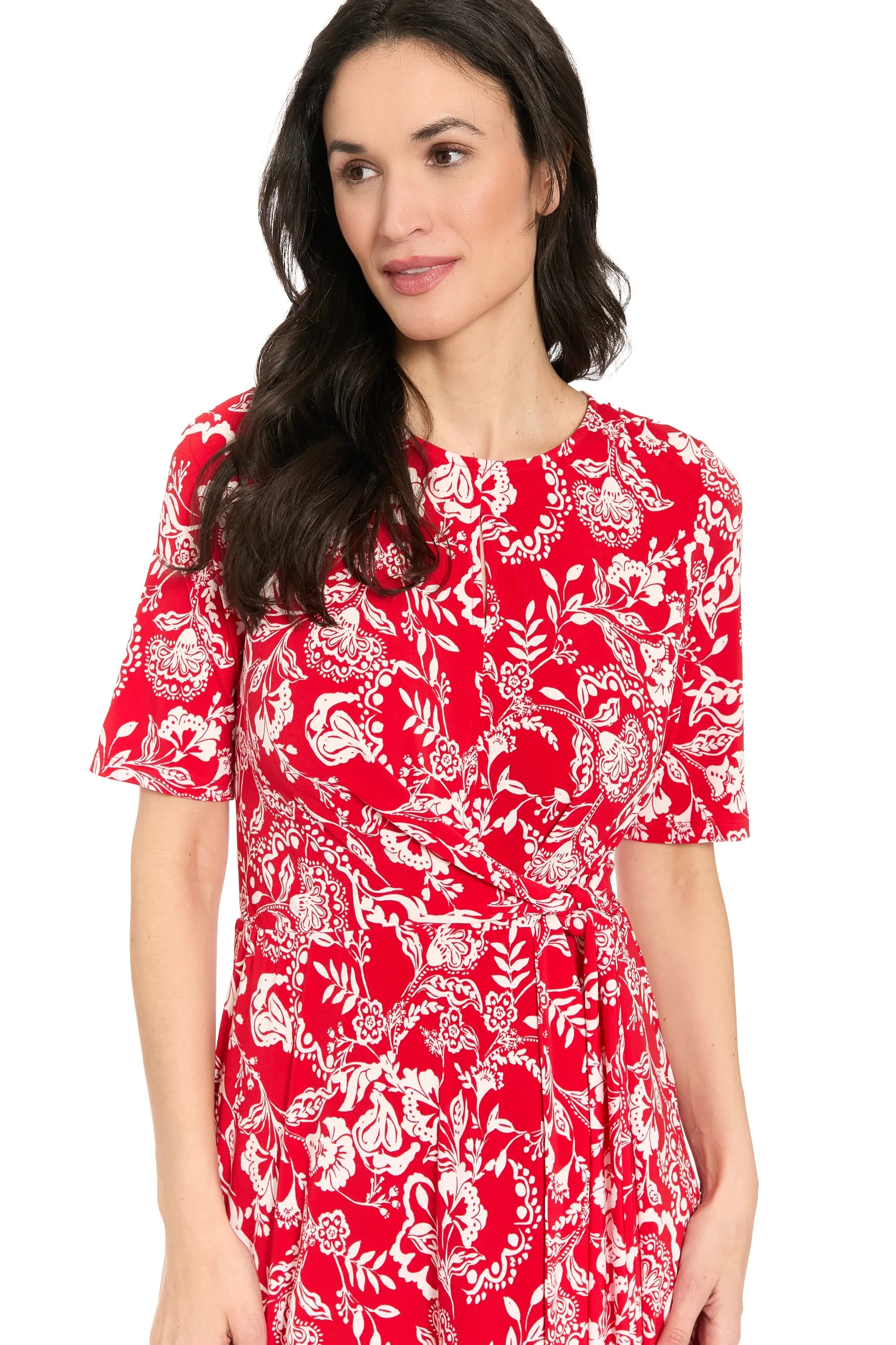 Revel Elbow Sleeve Midi in Graphic Provencal sold by Maggy London product image thumbnail 4