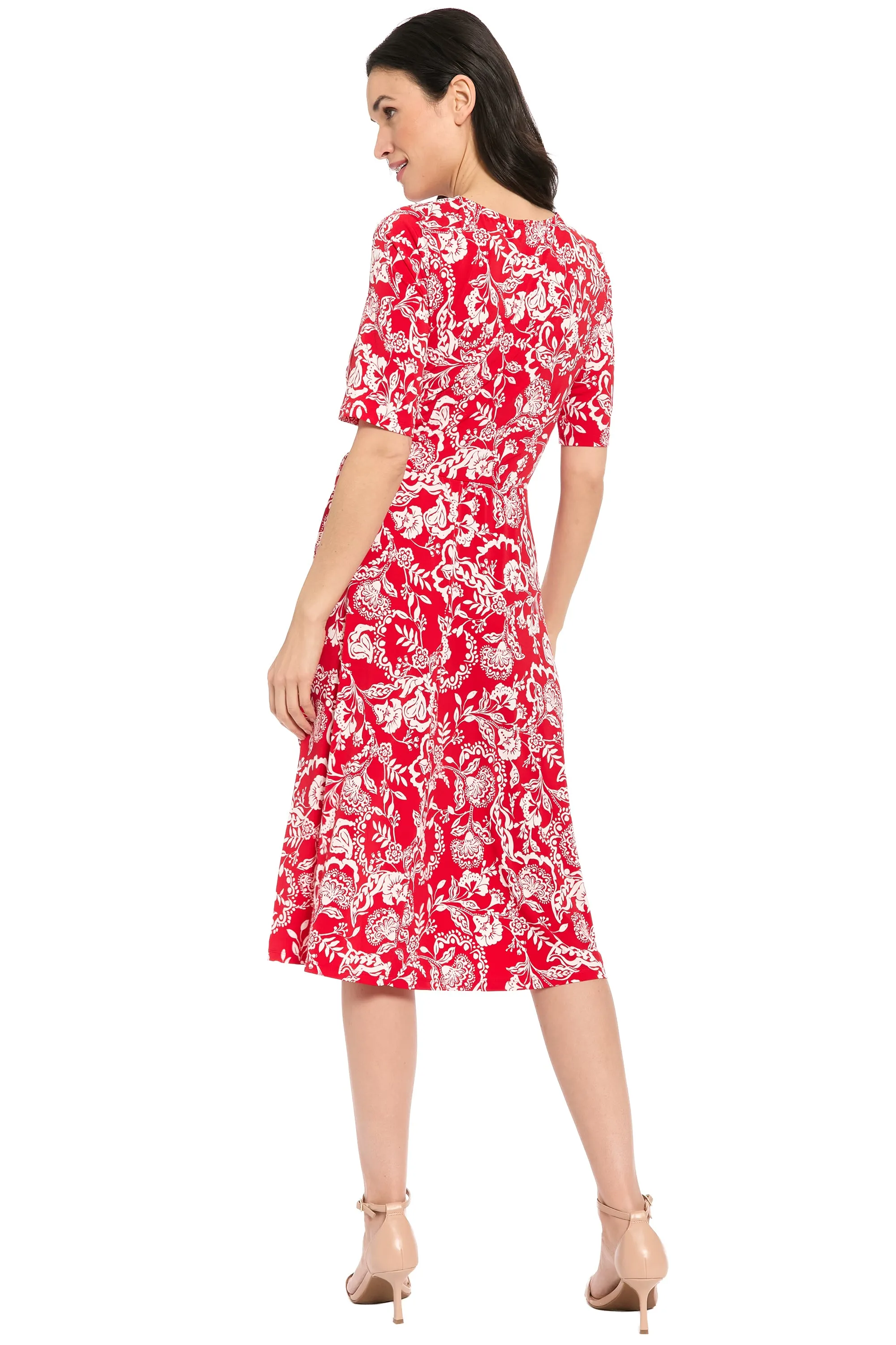 Revel Elbow Sleeve Midi in Graphic Provencal sold by Maggy London product image thumbnail 3