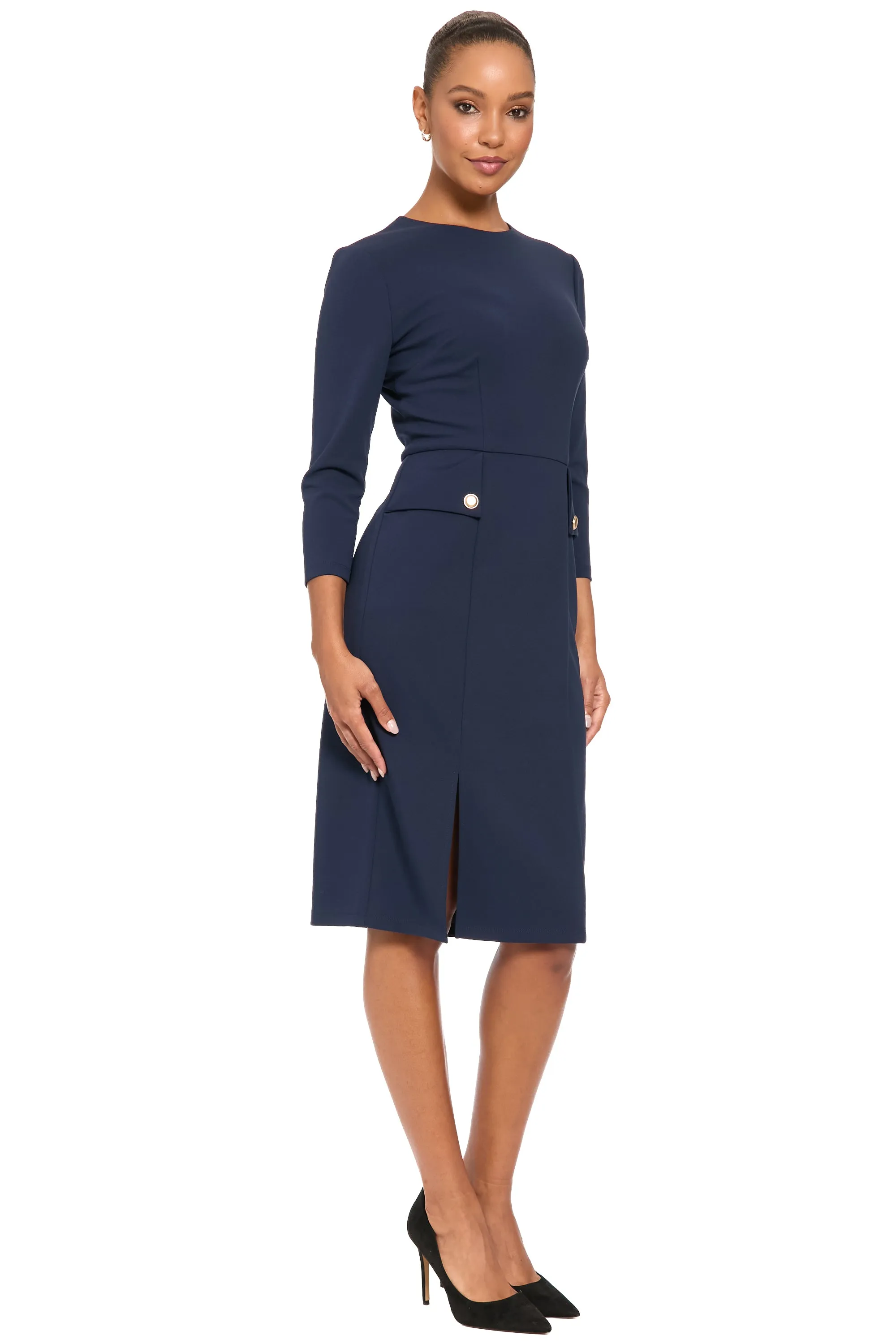 Filippa Dress in Scuba Crepe sold by Maggy London product image thumbnail 3