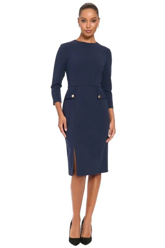 Filippa Dress in Scuba Crepe made by London Times