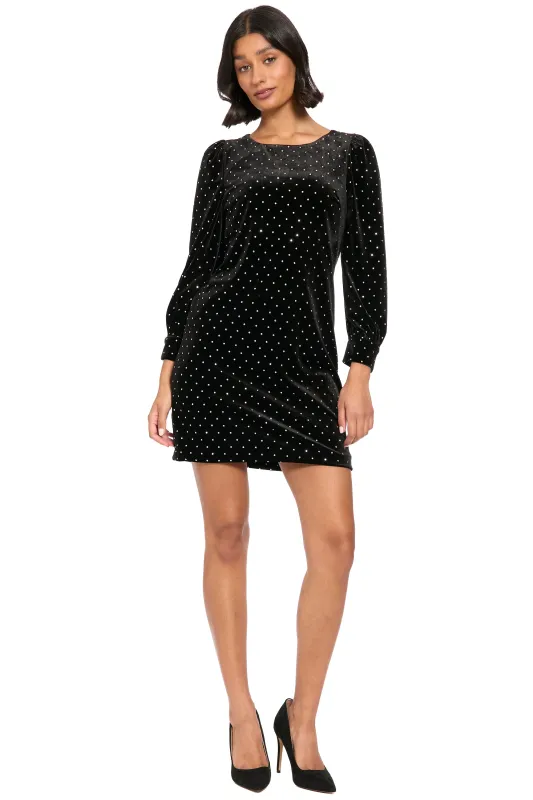 Zoe Studded Velvet Mini made by London Times