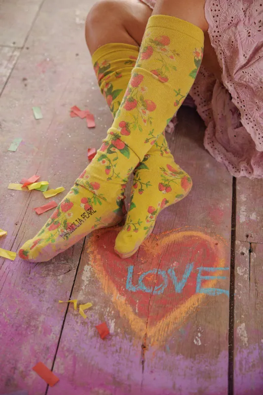 Blossom Berry OTK Socks sold by Magnolia Pearl