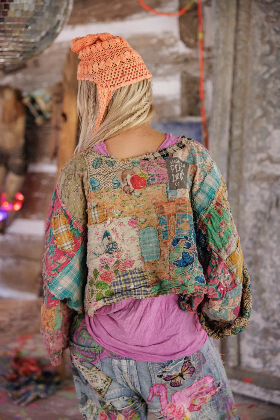 Quilted Bapu Poncho Top sold by Magnolia Pearl product image thumbnail 4