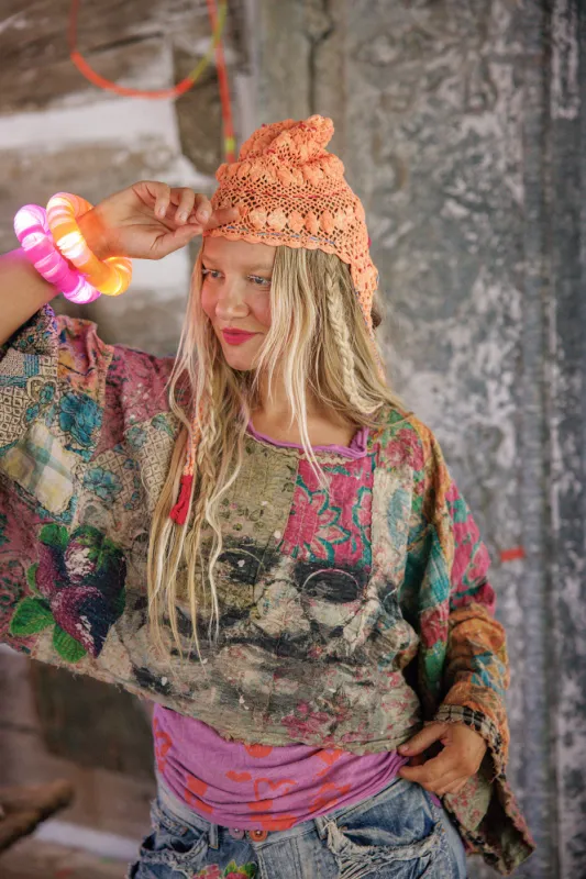 Quilted Bapu Poncho Top sold by Magnolia Pearl