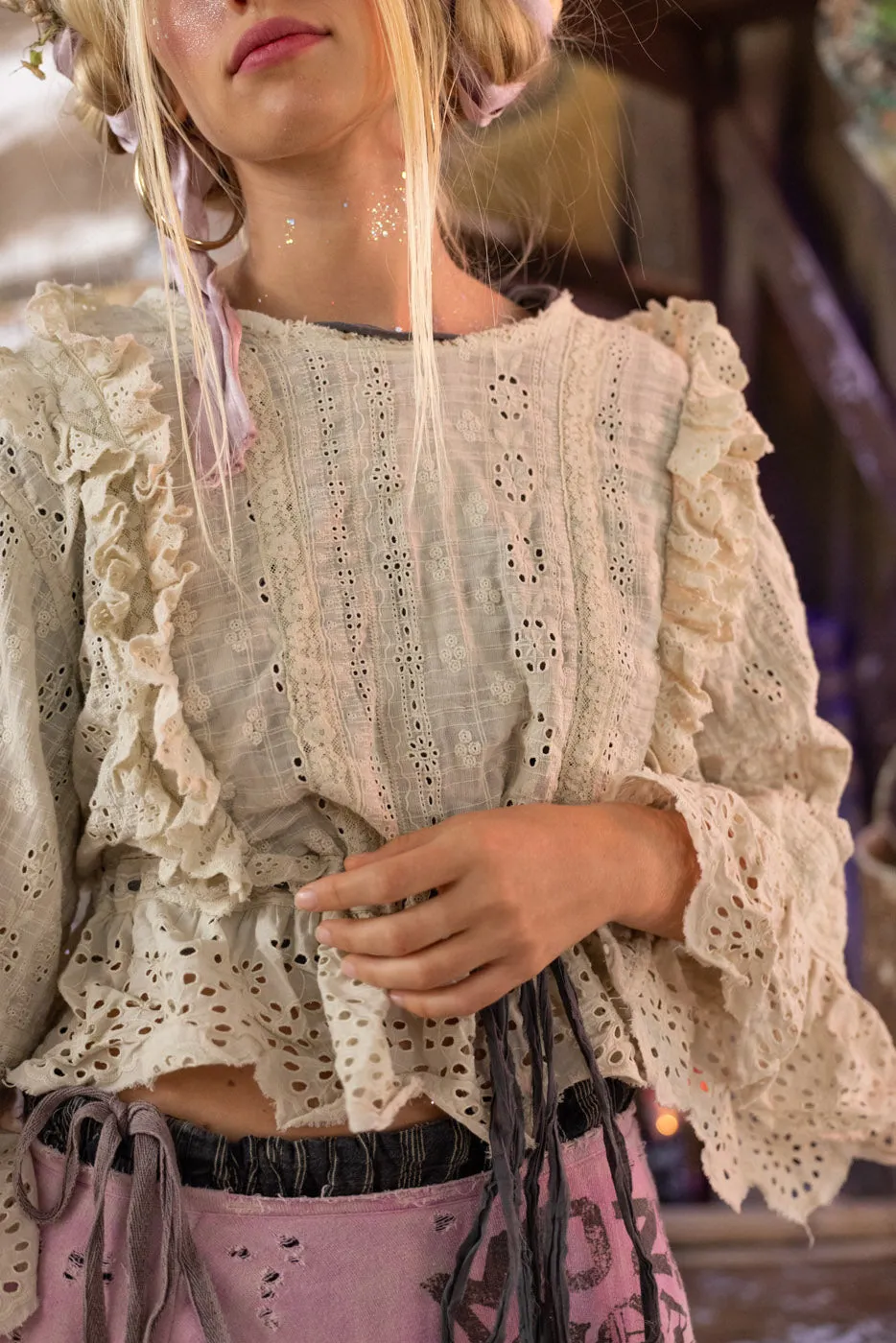 Eyelet Marburger Blouse sold by Magnolia Pearl product image thumbnail 3