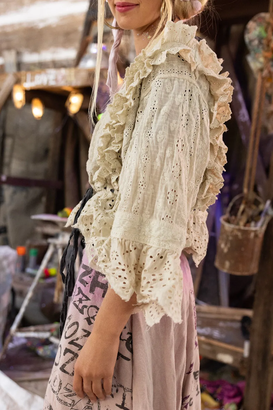 Eyelet Marburger Blouse sold by Magnolia Pearl product image thumbnail 5