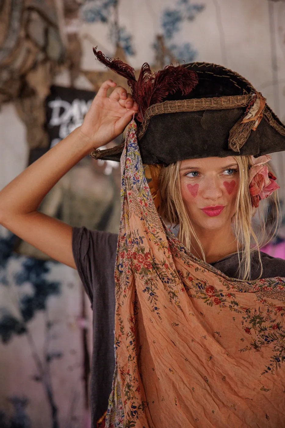 Agathe French Floral Scarf sold by Magnolia Pearl product image thumbnail 5